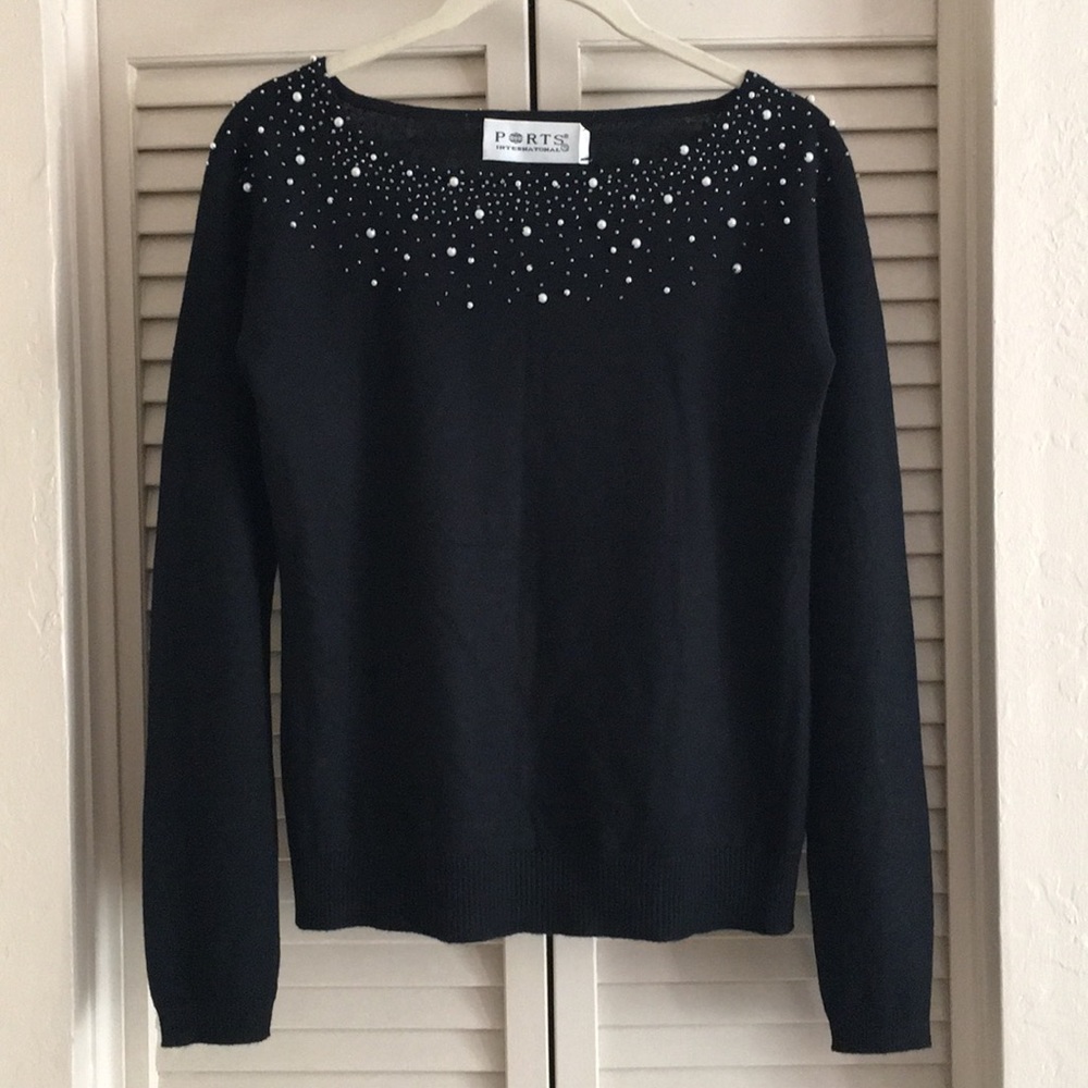 Ports international black sweater xxs
